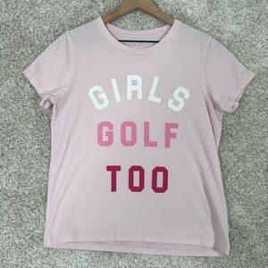 G/FORE Girls Golf Too Short Sleeve Tee Shirt Cotton in‎ Blush Pink Size M
